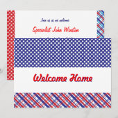 軍服務からの帰還歓迎パーティーのご案内 招待状 (正面/裏面)