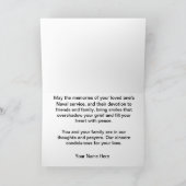 軍海軍悔やみや弔慰カード カード (内部)