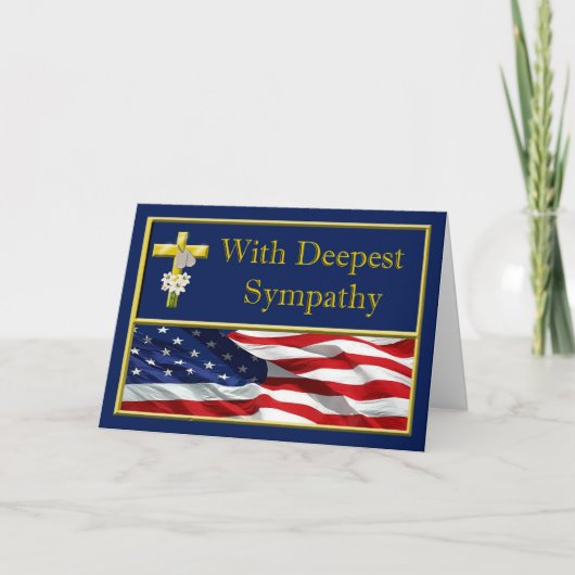 軍海軍悔やみや弔慰カード カード (正面)