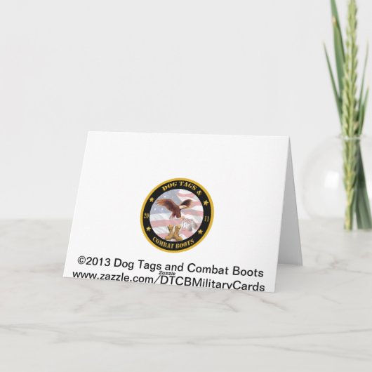 軍海軍OCS卒業のお祝いカード カード (裏面)