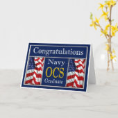 軍海軍OCS卒業のお祝いカード カード (黄色い花)