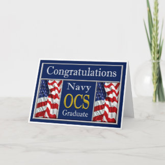 軍海軍OCS卒業のお祝いカード カード