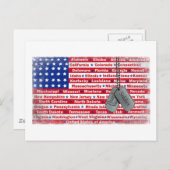 軍犬タグをありがとう ポストカード (正面/裏面)