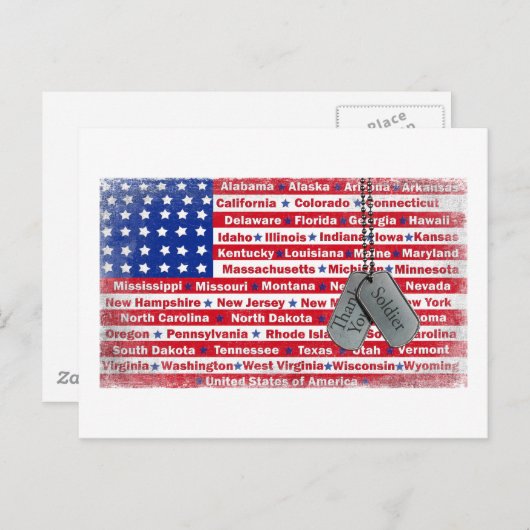 軍犬タグをありがとう ポストカード (正面/裏面)