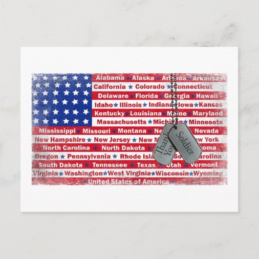 軍犬タグをありがとう ポストカード (正面)