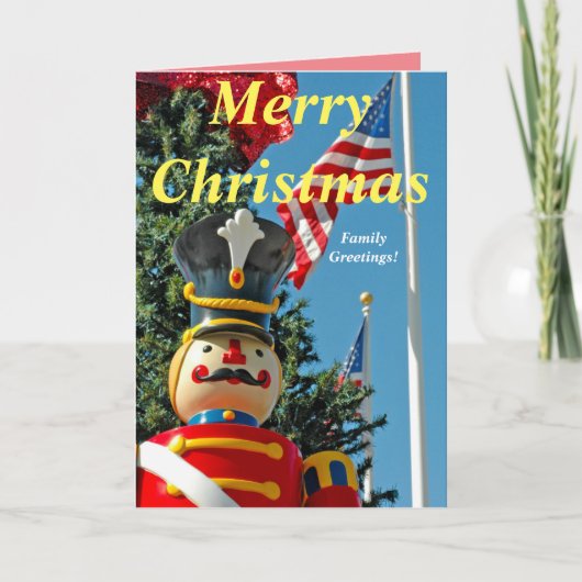 軍用クリスマス標準, 5" x 7" 折りたたみグリーティングカード カード (正面)