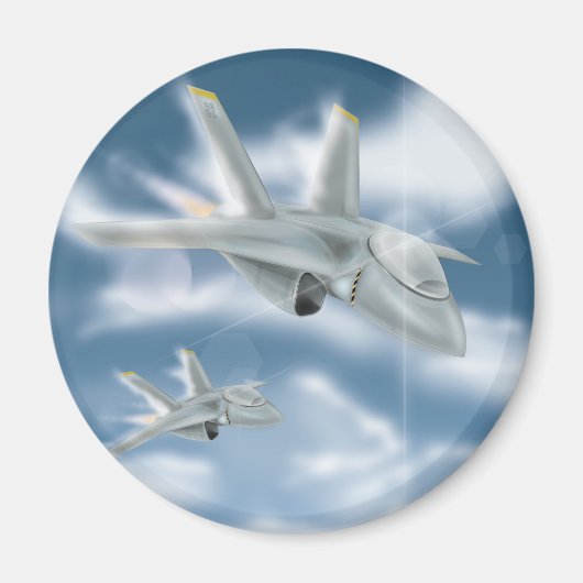 軍用ジェット機 マグネット (正面)
