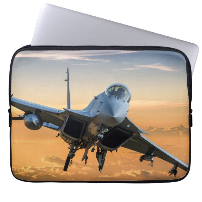 軍用ジェット機 ラップトップスリーブ (正面)