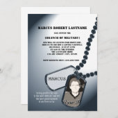 軍用ドッグタグの写真 招待状 (正面/裏面)