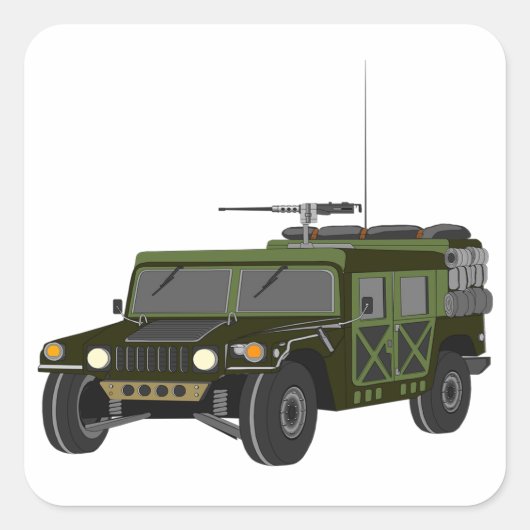 軍用ハンヴィーオフロード戦術車両 スクエアシール (正面)