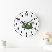 軍用ヘリコプター ラージ壁時計 (ホーム)