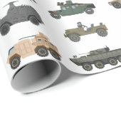 軍用ラッピングペーパー 戦車 ギフトラップ (ロールコーナー)