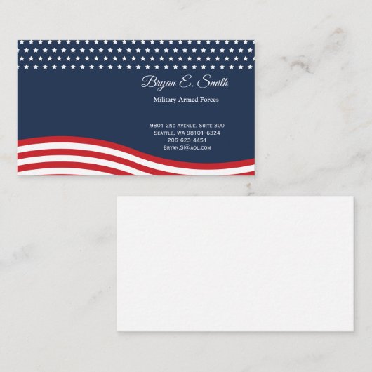 軍用名刺 コーリングカード (正面/裏面)