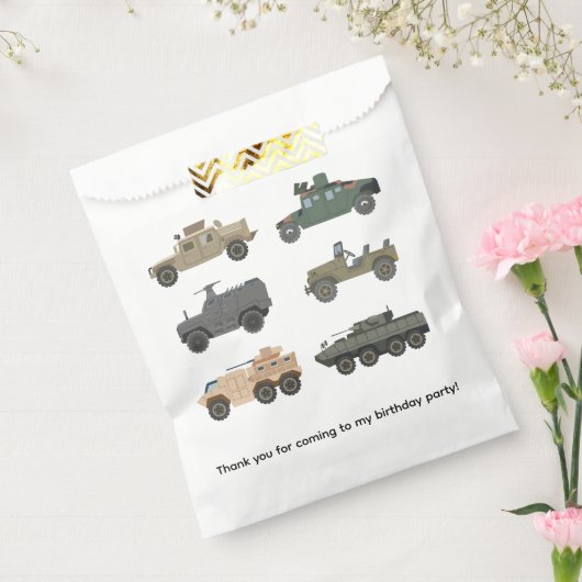 軍用戦車お菓子袋 フェイバーバッグ (封をした状態)