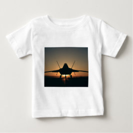 軍用機のシルエット ベビーTシャツ