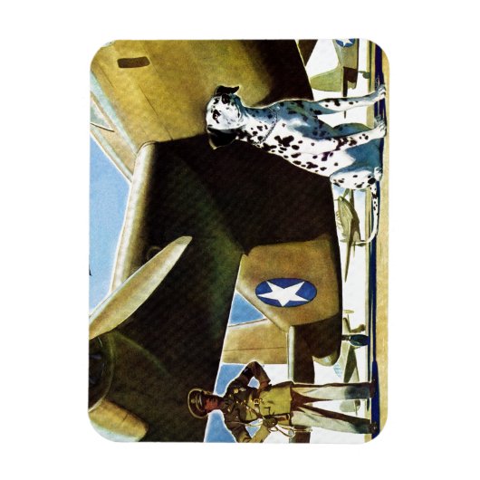 軍用犬 マグネット (縦)