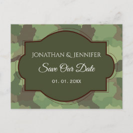 軍用結婚式の日付を保存 案内ポストカード