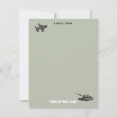 軍用迷彩グリーンのカモフラージュ誕生日 ノートカード (正面)