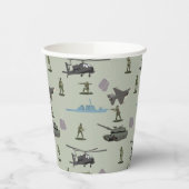 軍用迷彩グリーンのカモフラージュ誕生日 紙コップ (左)