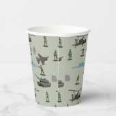 軍用迷彩グリーンのカモフラージュ誕生日 紙コップ (右)