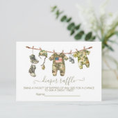 軍用 ミリタリー 服ライン おむつくじ カード (スタンド正面)