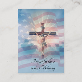 軍神聖なカードのそれらのための祈りの言葉 名刺