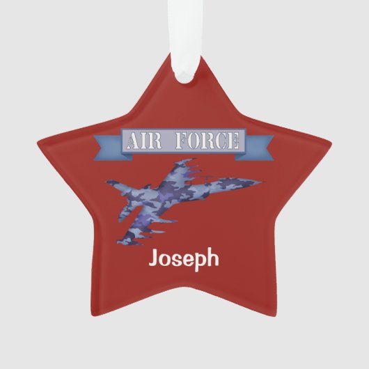 軍空軍ジェットパーソナライズされたオーナメント オーナメント (正面)