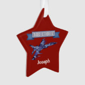 軍空軍ジェットパーソナライズされたオーナメント オーナメント (正面)