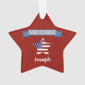 軍空軍旗パーソナライズされたオーナメント オーナメント (正面)