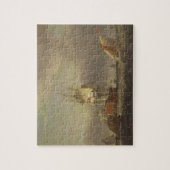 軍艦および小さい技術(油との海景 ジグソーパズル (縦)