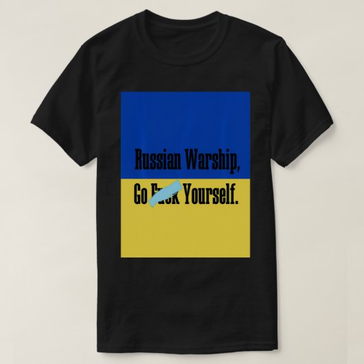 軍艦ロシアの Tシャツ (デザイン正面)