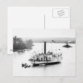 軍艦提督ペリー：1860年代 ポストカード (正面/裏面)