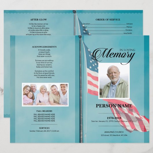 軍葬テンプレート (正面/裏面)