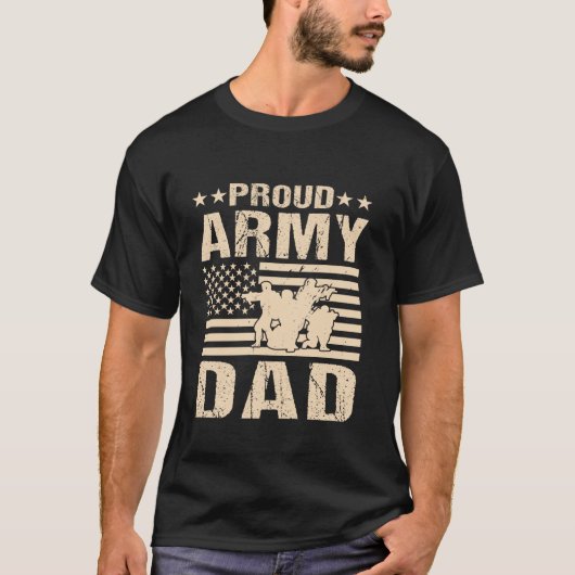 軍誇りを持ったパパ Tシャツ (正面)