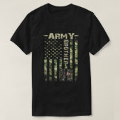 軍誇りを持った兄弟統一された州国旗の軍隊ファ Tシャツ (デザイン正面)