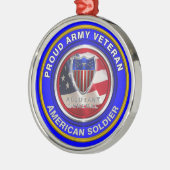 軍誇りを持った副官退役軍人 メタルオーナメント (左)