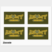 軍誇りを持った妻 長方形シール (シート)