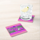 軍誇りを持った母 スクエアペーパーコースター (インサイチュ)