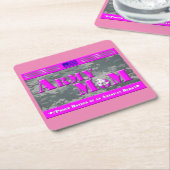 軍誇りを持った母 スクエアペーパーコースター (アングル)