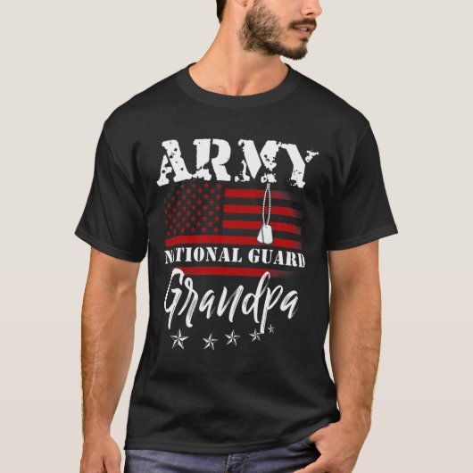 軍誇りを持った衛兵大老アメリカ国旗Tees US Tシャツ (正面)