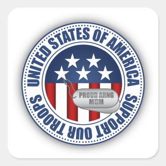 軍誇りを持った護兵の母 スクエアシール (正面)