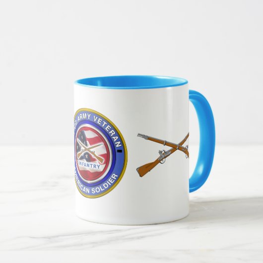 軍誇りを持った退役軍人歩兵 マグカップ (正面右)