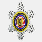 軍誇りを持った退役軍人電子戦 スノーフレークピューターオーナメント (右)