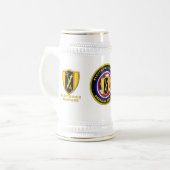 軍誇りを持った退役軍人電子戦 ビールジョッキ (正面左)