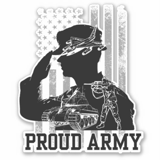 軍誇りを持った シール (正面)