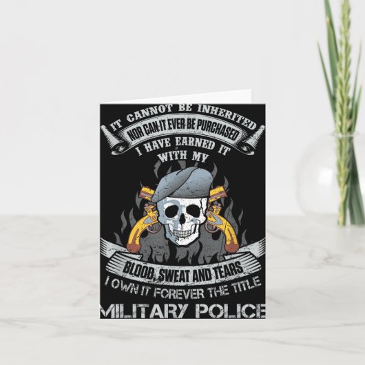 軍警察 米軍 MP V を永遠に所有 カード (正面)