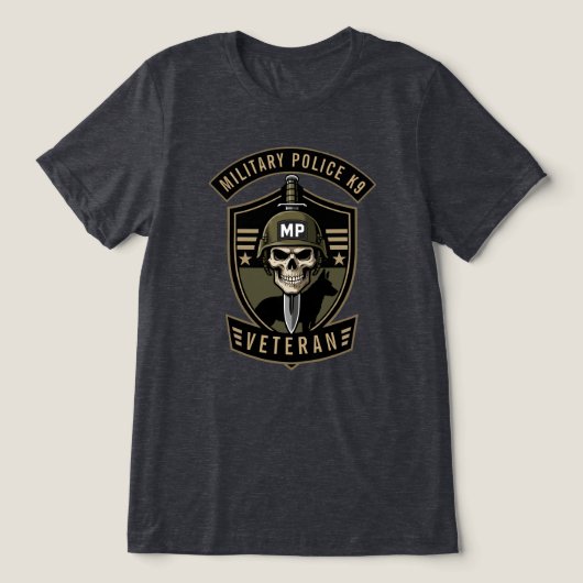 軍警察K9退役軍人 トライブレンドTシャツ (デザイン正面)