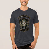 軍警察K9退役軍人 トライブレンドTシャツ (正面)