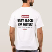 軍退役軍人向け100メートルホワイトTシャツ、Havoc7 Tシャツ (裏面)