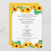 軍配偶者 別れのひまわり ダウンロード 招待状 (正面/裏面)